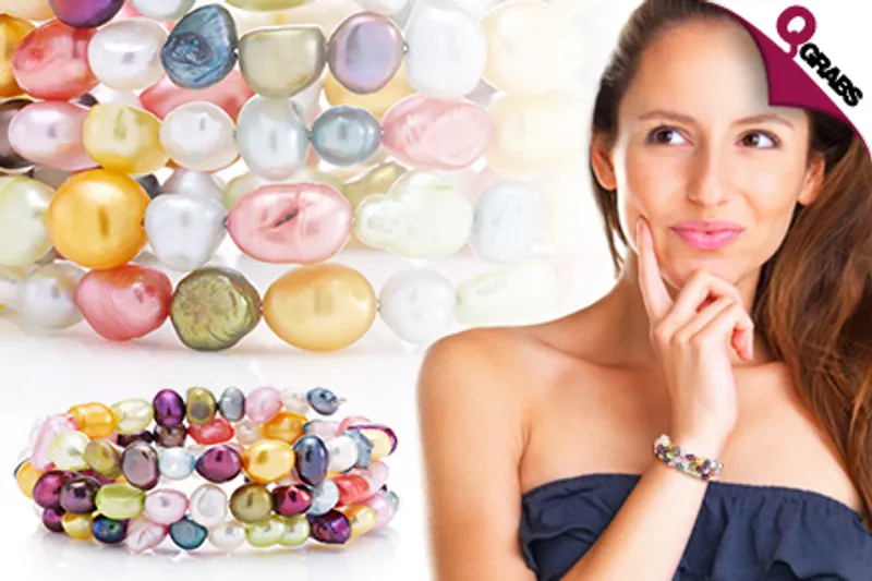 From QR79 Add Some Vibrance to Your Wrists with Zenzhu Freshwater Multicolor Pearl Azura Bracelets! (Up to QR550 Value)